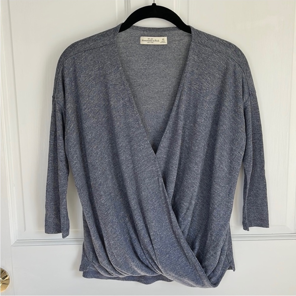 Abercrombie & Fitch Draped Blue Top